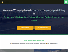 Tablet Screenshot of bensconcreteworks.com
